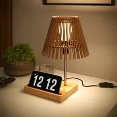 Luminária Mesa MDF Imbuia Laminada Moderna Elegante Estilosa Fly