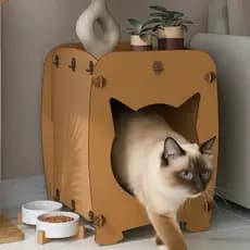 Casinha Mesa De Cabeceira Pet Gato Várias Cores MDF