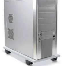Base Suporte Cpu Gabinete Computador Branco Com Rodas Mdf