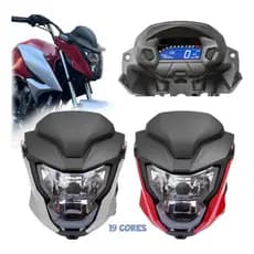 Kit Frente Farol Honda Cg Titan Fan 160 2025 Adaptada Para Titan Fan Start 2014 Até 2024