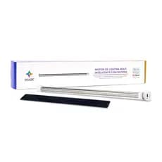Motor Tubular Rolô Inteligente Com Painel Solar Cortina Persiana Zigbee Ekaza Tuya Smart Alexa SmartLife Bivolt Prateado
