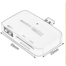 Adaptador Leitor de cartão (SD e micro SD), HUB USB 3.0 e adaptador Otg e USB-C p/USB