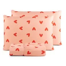 Jogo De Lençol Casal 3 Peças 200 Fios com Elástico Padrão Cama Box