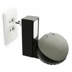 Suporte para Alexa Echo Dot 4 / 5 - Tomada Compartimento para Fios