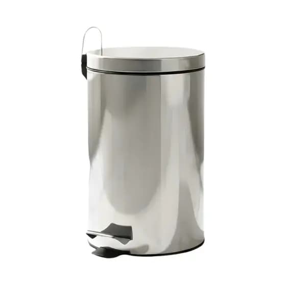 Lixeira Banheiro De Cozinha Com Pedal Inox Grande 12 Litros Cozinha Sala Banheiro Comércio Lixo