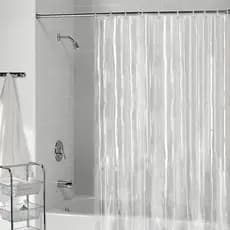 Cortina Box Banheiro Antimofo 1,80 X 2,00 100% PVC Transparente/Branca/Bege/Azul bebê Chuveiro