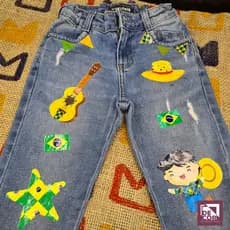 Kit Adesivo Festa Junina Infantil Para Roupa Vinil Impermeável Premium
