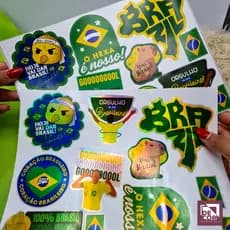 Adesivos Brasil Copa do Mundo 2026 Futebol Vinil ou Holográfico à Prova d’Água Alta Qualidade