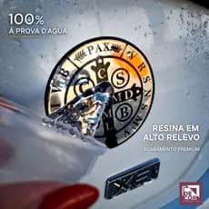 Adesivo Medalha São Bento 9cm Resinada Carro Moto Proteção Fé Proteção Espiritual Impermeável
