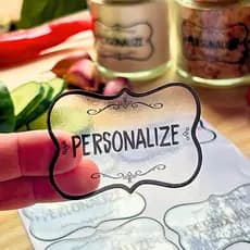 Etiquetas para Pote Tempero Condimentos Personalizados Transparente  Vinil A Prova D'Água
