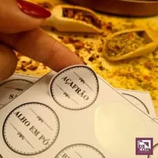 Kit 48 Etiquetas para Temperos Vinil à Prova d’Água Organização Completa da Cozinha