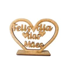 Coração com base Feliz Dia das Mães, lembranças lembrancinhas festa - MDF