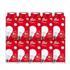 Kit 10 Lâmpada LED Bulbo 9W 6.500K Branca Fria Bivolt Kian