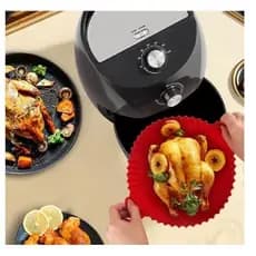 100 Formas assadeira para fritadeira Air Fryer de silicone flexível lavável cesto com alça