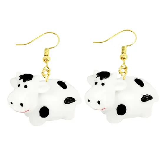 Brinco Diferenciado Vaca Vaquinha Acessório Fofo Kawaii