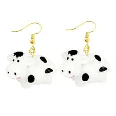 Brinco Diferenciado Vaca Vaquinha Acessório Fofo Kawaii