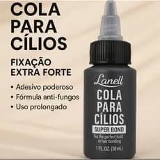 Cola para Cílios Lanell Super Bond 30ml - Fixação Extra Forte Anti-Fungos
