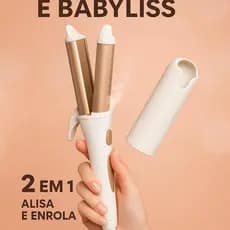 Babyliss 2 em 1 alisa e enrola-Modelador de cachos com ventilação-Chapinha com babyliss embutido