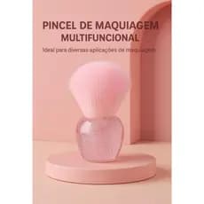 Pincel Kabuki Multifuncional para Maquiagem – Rosto, Blush, Base, Pó | Cerdas Macias e Compactas