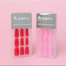 Kit com 24 Unhas Postiças Autocolantes DAFU 12 Volumes Cores Sortidas