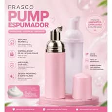 Frasco Pump Espumador 50ml – Ideal para Sabonete Facial, Skincare e Viagem