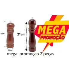 Moedor Pimenta Sal Condimento Tempero Grão Manual De Madeira ESCURO