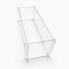 Forma acrílica transparente fatia bolo 30x10x10