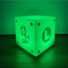 Luminaria Bloco Luigi Verde Super Mario Bros Led Geek Abajur