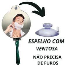 Espelho para Box em Acrilico com Ventosa Barbear e maquiar