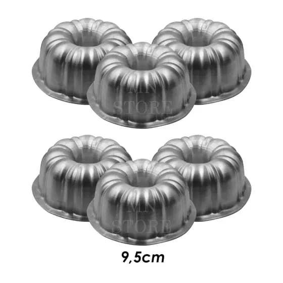 Kit 6 Forma Mini Bolo Vulcao Decorada 9x4 Gomada