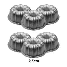 Kit 6 Forma Mini Bolo Vulcao Decorada 9x4 Gomada