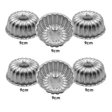 Kit 6 Forma Mini Bolo Vulcao Decorada 9x4 Gomada
