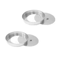 Kit 2 Peças Forma Fundo Falso Redonda Bolo Torta 25 x 5 Removível
