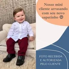 Sapato Casamento Batizado Social Fivela Juvenil Masculino Menino