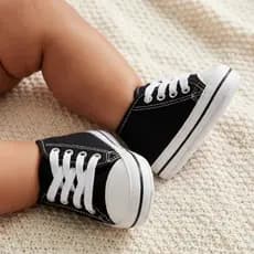 Tênis Bebê Sapatinho Recém Nascido Confortável Cano Alto Menina e Menino Reborn Saída Maternidade