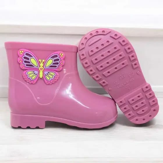 Galocha Chuva Infantil para terra Menina Feminina Bota Criança Leve Confortável Solami