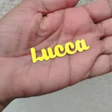Kit 25 Apliques nome personalizado lamicote dourado para Lembrancinhas