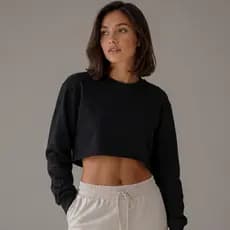 Blusa de Frio Cropped Feminina Manga Longa