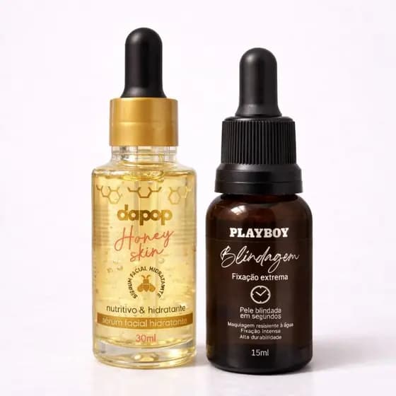 Kit Dapop Serum Honey Skin com Blindagem Poderosa – Maquiagem Perfeita por Mais Tempo
