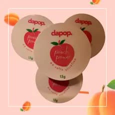 Pó Solto Facial Dapop Peach Power Pêssego Ultrafino Efeito Blur Pele Aveludada 15g