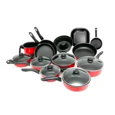 Conjunto Panelas 13 Peças Teflon Antiaderente Tampa De Vidro Jogo Completo