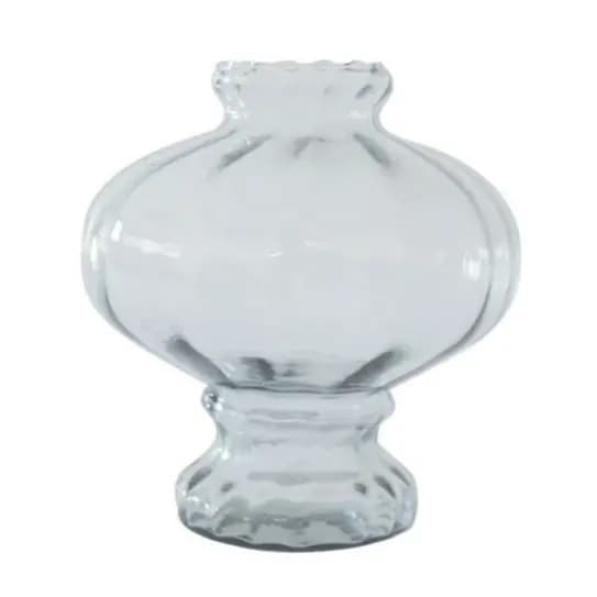 Vaso Decorativo Vidro Papoula Grande 20 Cm Flor Jardim
