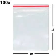 100 Saco Saquinho Fecho Zip Hermético 10x15