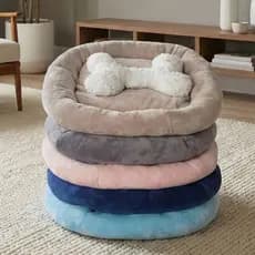 Cama Pet Soft Aveludada C/Toque Macio Puro Luxo Acompanha Ossinho de Manta Diversos Tamanhos e Cores