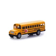 Miniatura Ônibus Escolar de Metal Abre Porta Carrinho Fricção Ferro