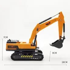 Miniatura Trator Escavadeira Guindaste Com Regulagens E Gancho Ajustável Veículos De Construção Coleção