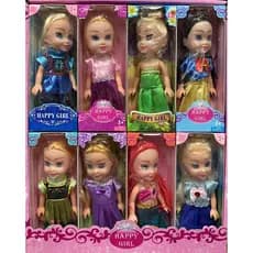 Kit 8 Bonecas Princesas 16 cm com acessorios pronta entrega