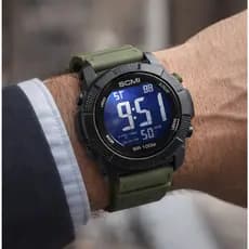 Relogio masculino esportivo super estiloso resistente emborrachada luz pulseira borracha leve