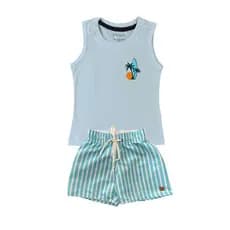 Conjunto Infantil Praia Dia a Dia Camiseta Regata + Short Tactel Meninos de 1 2 4 6 8 anos