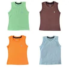 Camiseta Regata Infantil para Criança Várias Cores de 1 a 8 anos Polare Kids